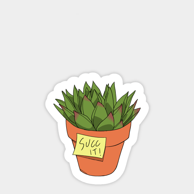 Succ It! Succulent Sticker by castrocastro